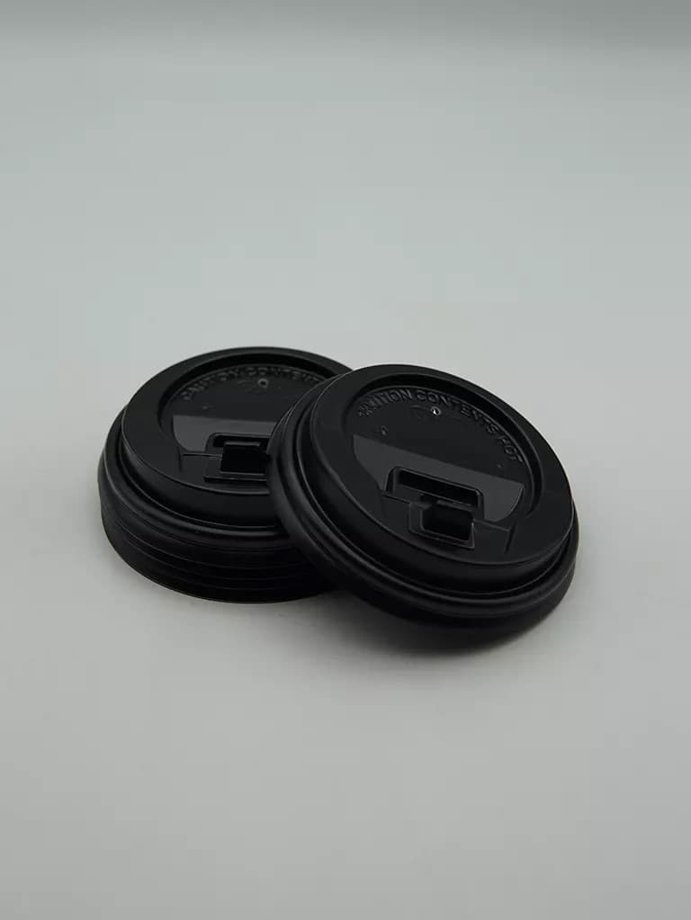8oz Coffee Cup Lid Black — custompack.pk