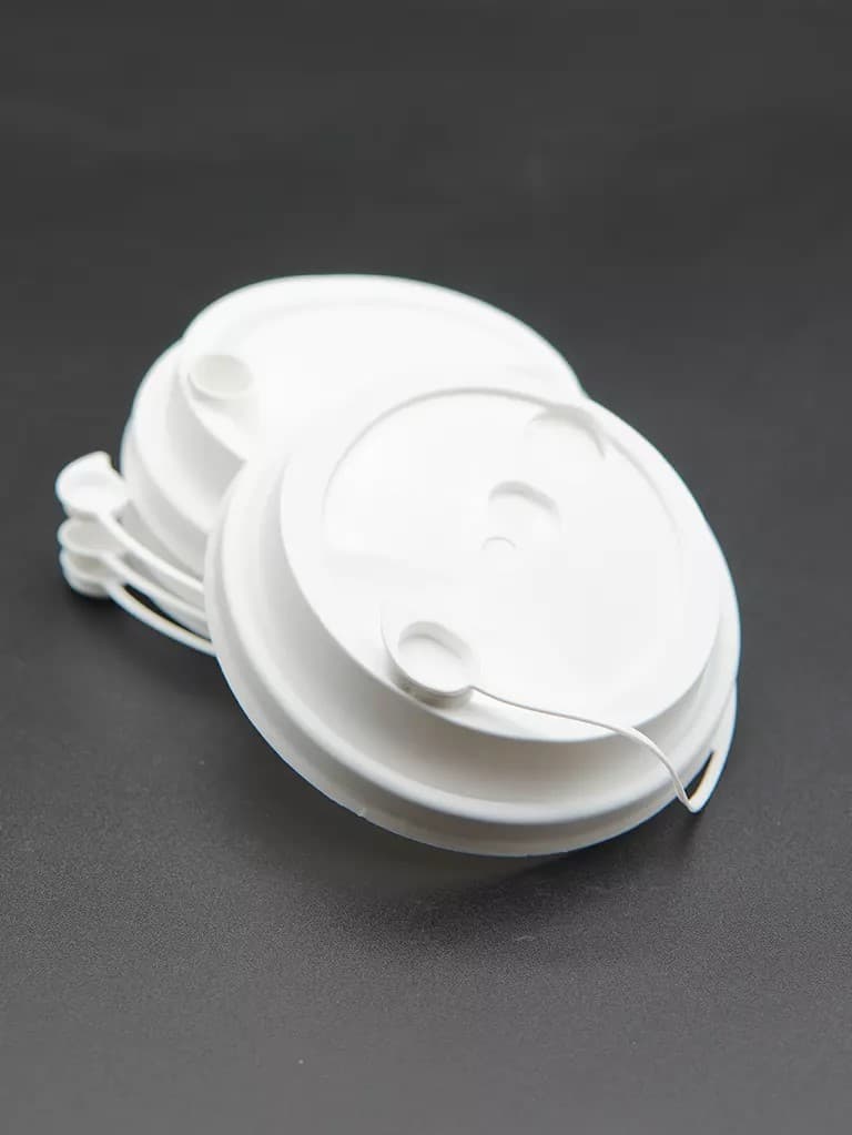 80mm Injection Cup Lid White — custompack.pk