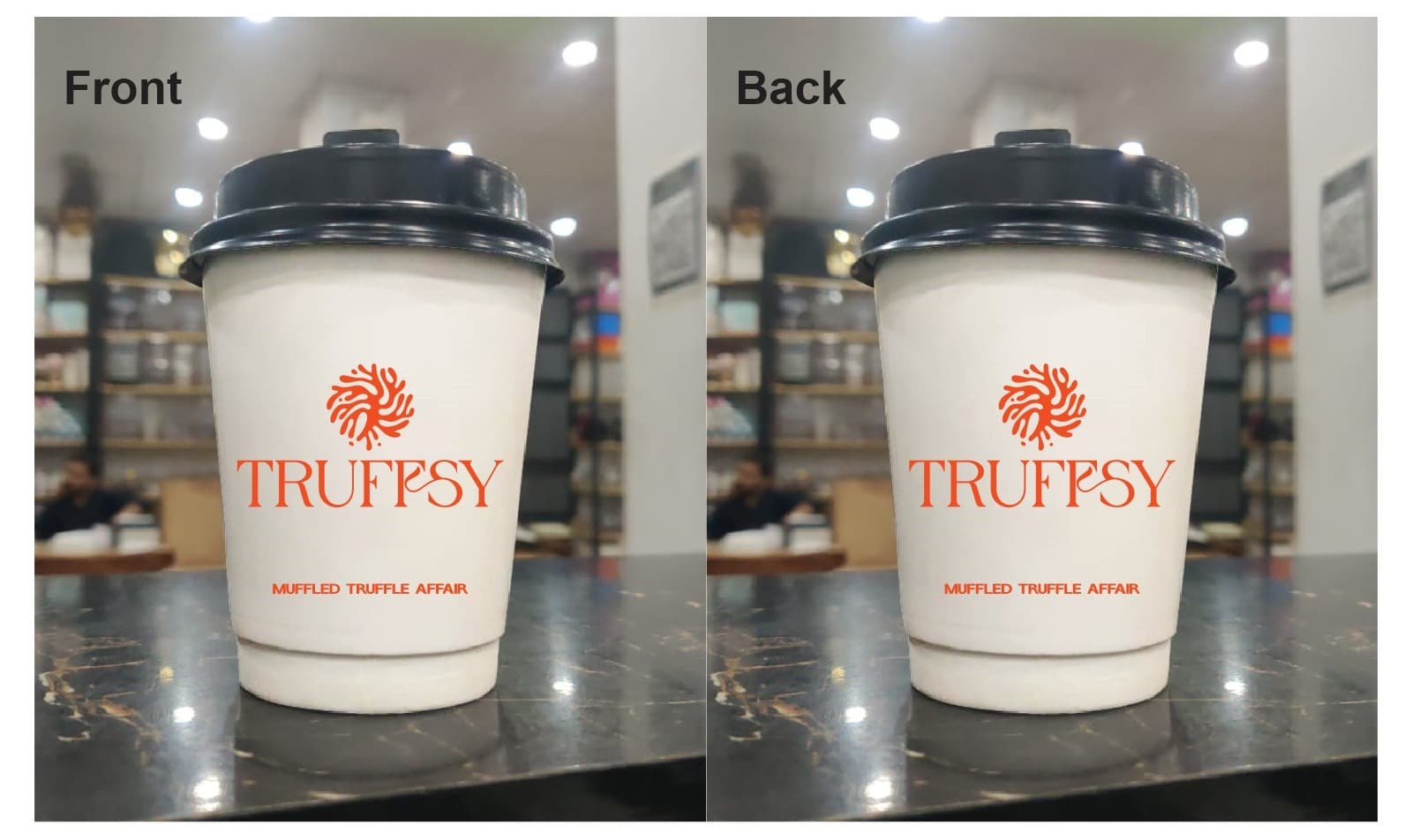 Custom logo printed 8oz coffee cup by CustomPack.pk Pakistan