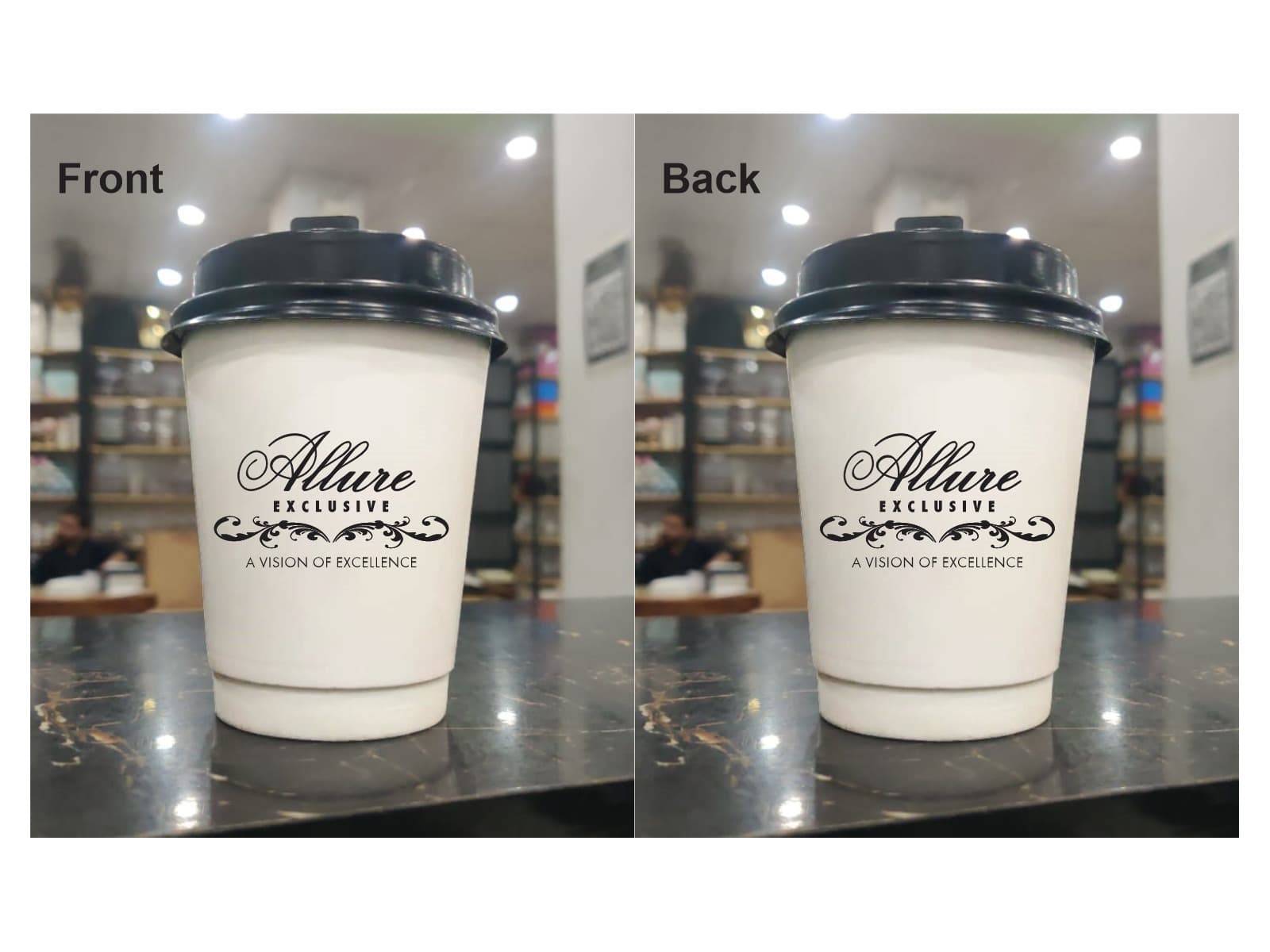 8oz Double Wall Paper Cup — custom logo printing by custompack.pk