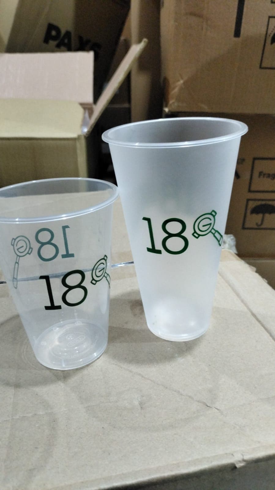 12oz Clear Plastic Injection Molded Cup angle 3 | Branded packaging printing | CustomPack.pk