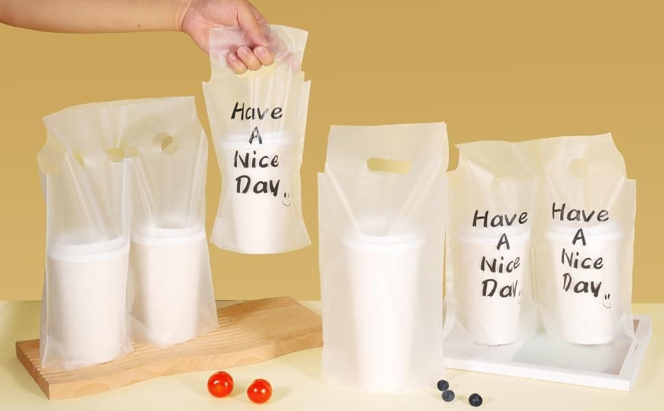 Transparent Carry Bag — Single Handle angle 2 | Branded packaging printing | CustomPack.pk