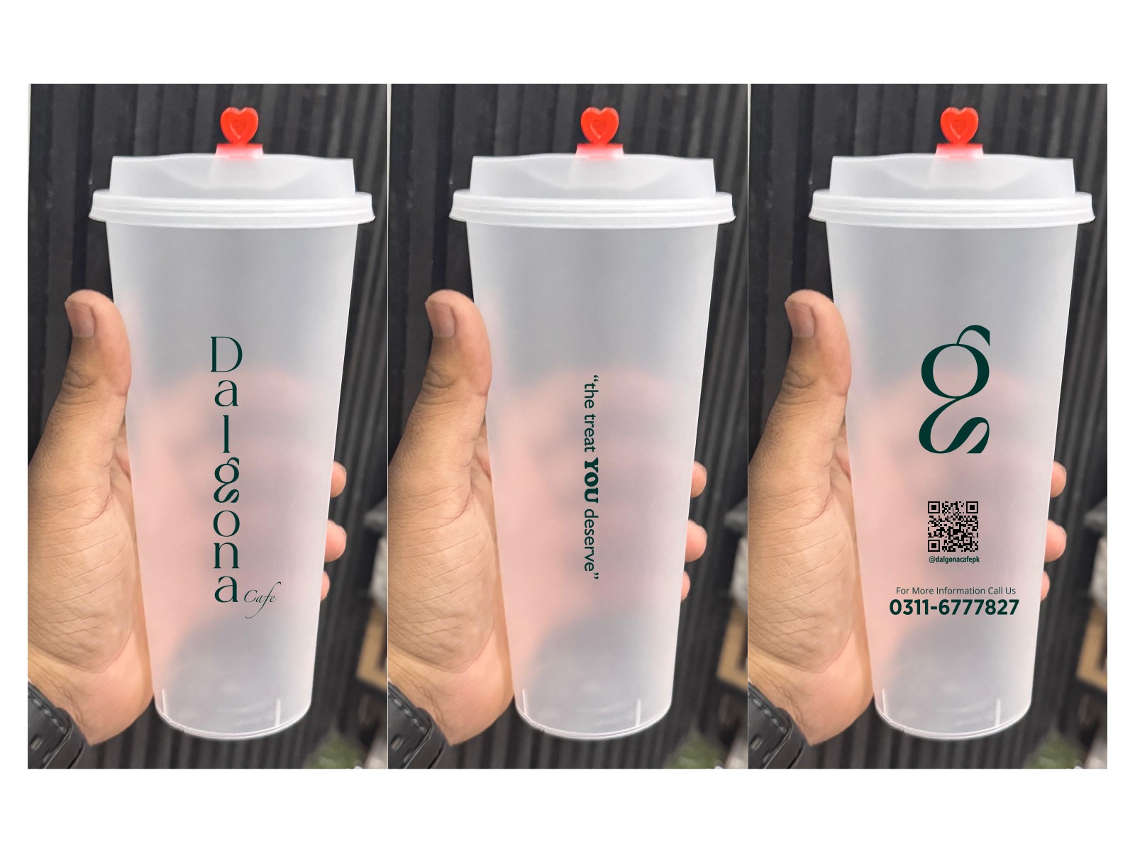 Injection Cup — Multi-Side Print — custom logo printing by custompack.pk